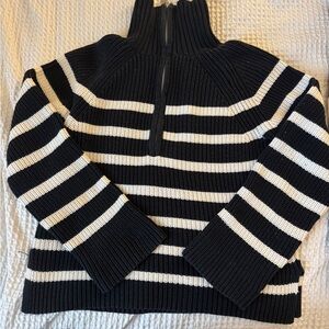 Striped Black and White Women's Sweater